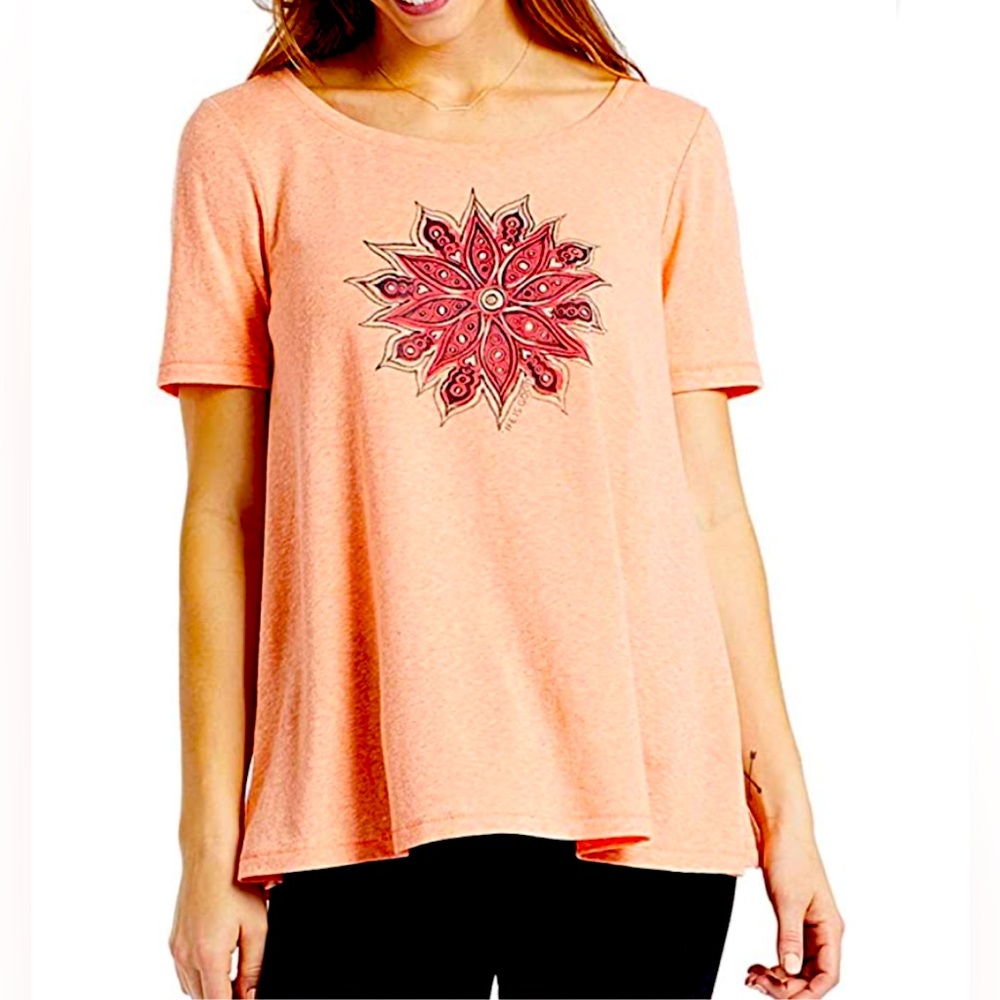 EUC- Life is Good ‘Mandala’ Relaxed Fit Trapeze T-Shirt